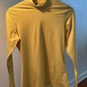 Yellow Textured Long Sleeve Top adidas